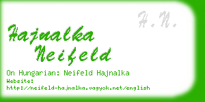 hajnalka neifeld business card